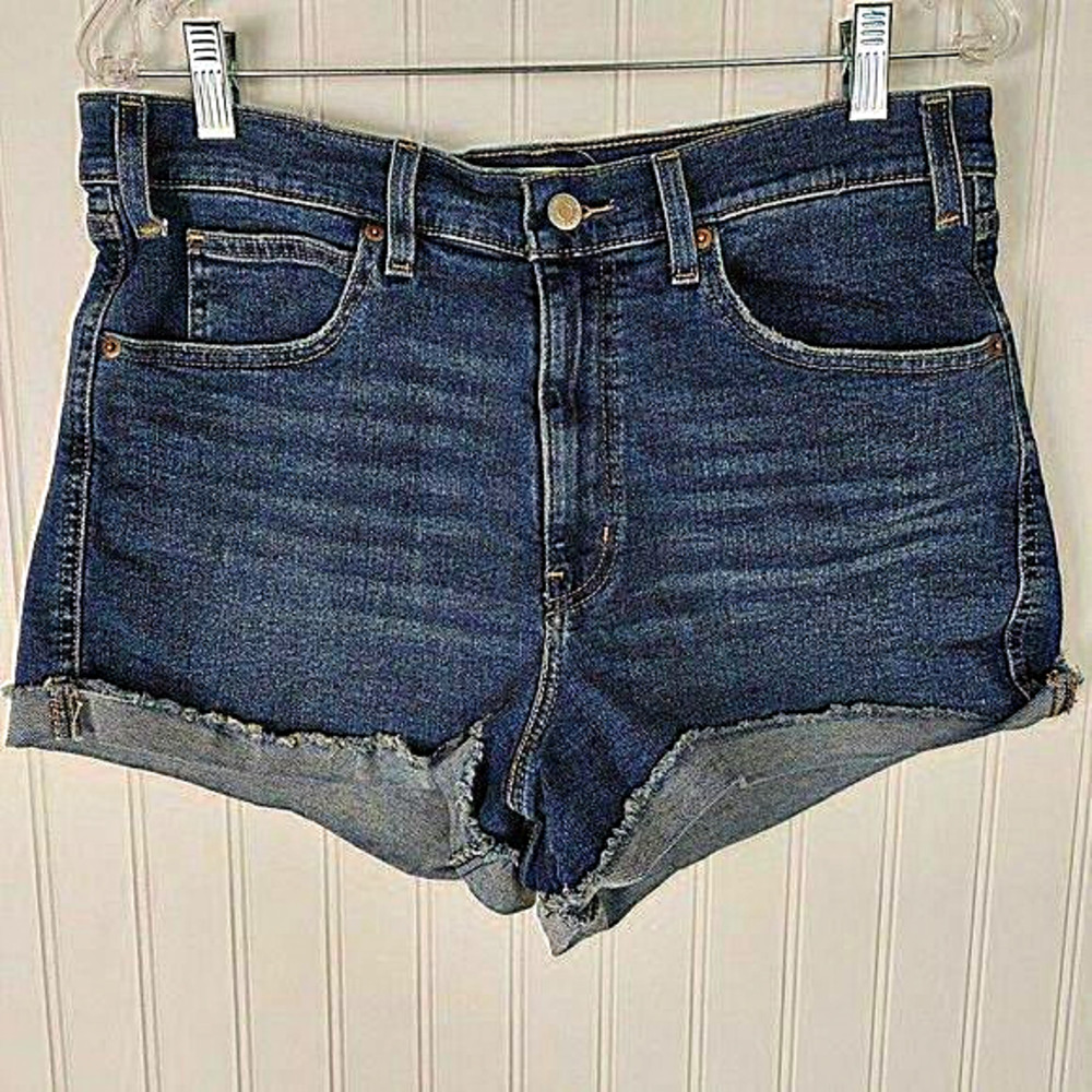 Levi's Signature Strauss Blue Jeans Shorts Women's Size 16 High Rise Heritage